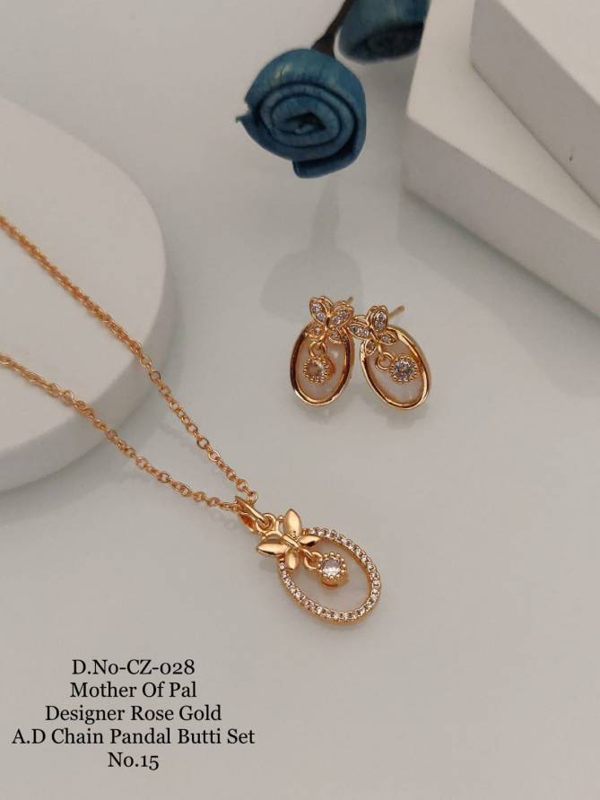 Golden Daily Wear Rose Gold Chain Pendal Catalog
